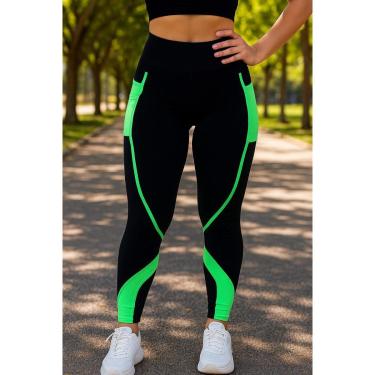 Imagem de Legging Fitness Academia Advance com Proteção UV, Bolso Lateral e Friso - D.A Modas-Fem...