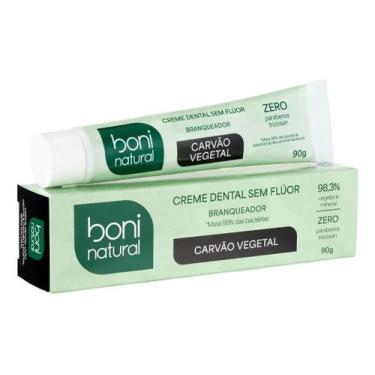 Imagem de Creme Dental Sem Fluor Menta e Carvão 90g Vegano Boni Natural