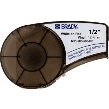 Imagem de Etiqueta Brady Vinil Vermelha 12,7X6,4mm M21-500-595-RD