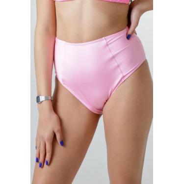 Imagem de Calcinha Hot Pants Liso Metalizado - Leahmar, M, Rosa bebê