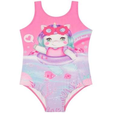 Imagem de Maiô Infantil em Malha com Estampa Unicórnio Proteção Uv 50+ Kukiê, 10