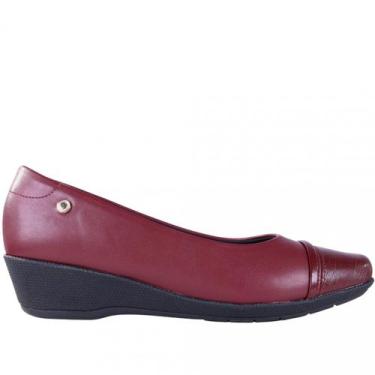 Imagem de Sapatilha Feminina Zariff com Salto Anabela 1660005, Vermelho, 37