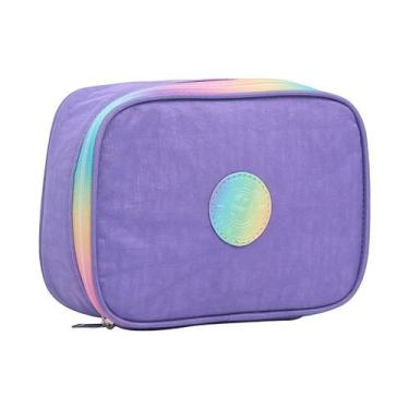 Imagem de Estojo Escolar Box Com Zíper Tie-dye Nylon Yepp Not So Basic Rainbow, 