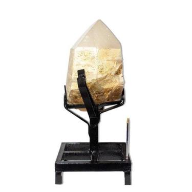 Imagem de Pedra Quartzo Cristal Ponta Retificada com Base - 20Kg - 54cm - Crista