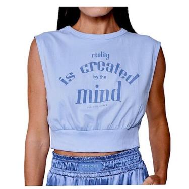 Imagem de Blusa Feminina Colcci Is Created Mind - COLCCI SPORT, Azul west blue, 