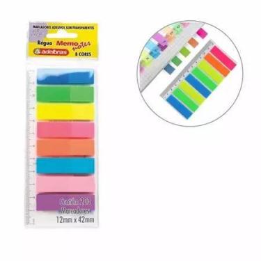 Imagem de Marcadores de Páginas Adesivos Neon Semi Transparentes - Adelbras
