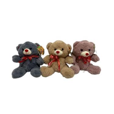 Imagem de Urso de Pelúcia com Laço FD5081 - FIZZY, Cinza