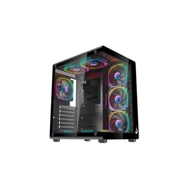 Imagem de Gabinete Gamer Rise Mode Galaxy Glass X, Mid Tower, ATX, Lateral e Frontal em Vidro, Preto - RM-GA-GGX-FB
