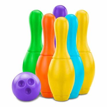 Imagem de Jogo de Boliche Infantil - 6 Pinos - Colorido - Roma - Roma Brinquedos