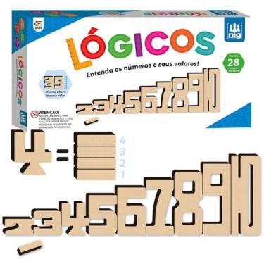 Imagem de Jogo Educativo Em Madeira Lógicos Descobrindo Os Números Brinquedo Ped