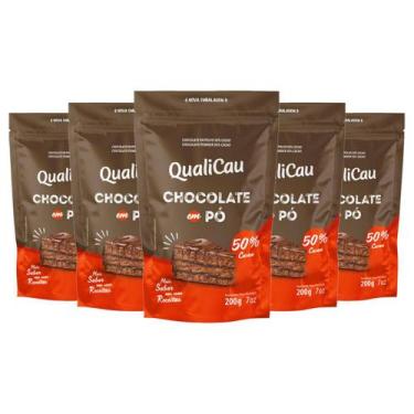 Imagem de Kit 5 Chocolate em pó 50% Qualicau 200g - Qualicôco