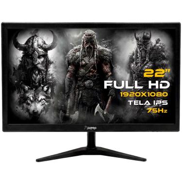 Imagem de Monitor LED AXPRO 22``, Full HD 1920x1080, HDMI, VGA, VESA, 75Hz, Tela IPS, Bivolt - AX-22