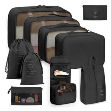 Imagem de Kit 10 Necessaire Feminina Organizador De Malas Para Viagem - Perfetto