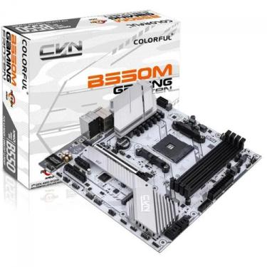 Imagem de Placa Mãe Colorful CVN B550M Gaming Frozen V15, Chipset B550, AMD AM4,