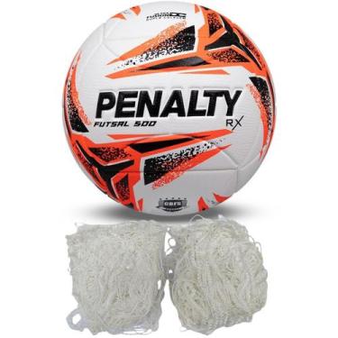 Imagem de Bola De Futsal Penalty RX 500 XXIII 2023 + Rede De Futsal Matrix Fio 2