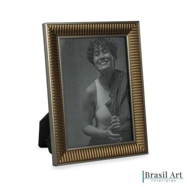Imagem de Porta Retrato Texturizado Bronze 13x18cm - brasil art