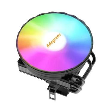 Imagem de Cooler De Ar Para CPU Intel AMD 3Pin/4Pin ARGB Com 4 Tubos De Calor Pa