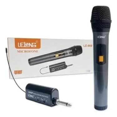 Imagem de Microfone Profissional Sem Fio Wireless Som Digital Potente Cor Preto 
