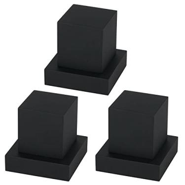 Imagem de Kit 3 Acabamento Registro Quadrado 1/2 3/4 Padrão Deca Preto