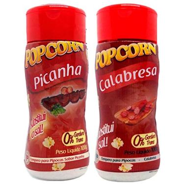 Imagem de Temperos P/ Pipoca Popcorn Cx 24 Frascos. 12 Picanha - 12 Calabresa