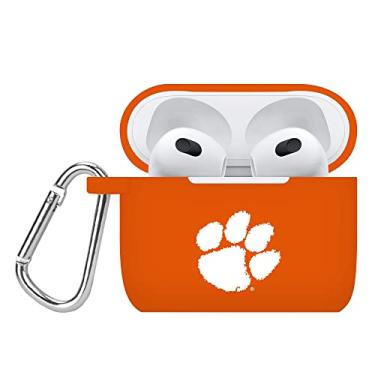 Imagem de AFFINITY BANDS Clemson Tigers Capa de silicone compatível com Apple AirPods Gen 3 (laranja)