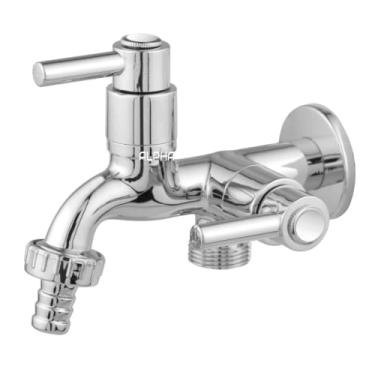 Imagem de Torneira Tanque Máquina Lavar 2 Saídas ABS Cromado 1031 C72 Cor:Prateado