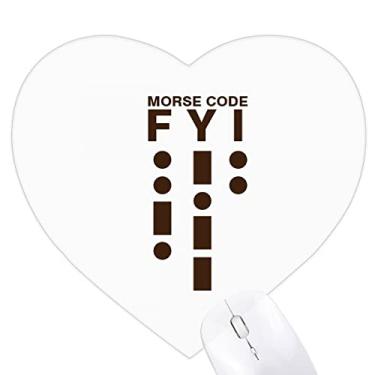 Imagem de Mousepad de borracha Morse Code Reference Points Lines Heart Mousepad Game Office
