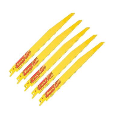 Imagem de Kit 5 Lâminas Serra Sabre Corte de Madeira 23cm BT96 Starrett