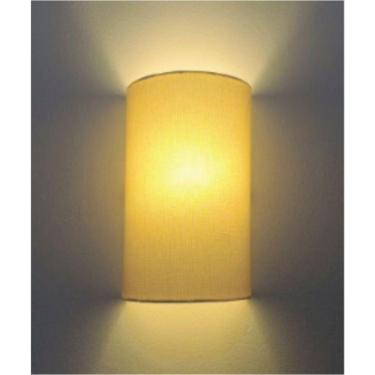 Imagem de Arandela Meia Cana Md-2031 30/18x16cm Algodão Crú Bivolt