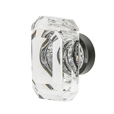 Imagem de Nostalgic Warehouse 750031 Puxador de armário de cristal transparente para baguete de bronze atemporal, 4,4 cm