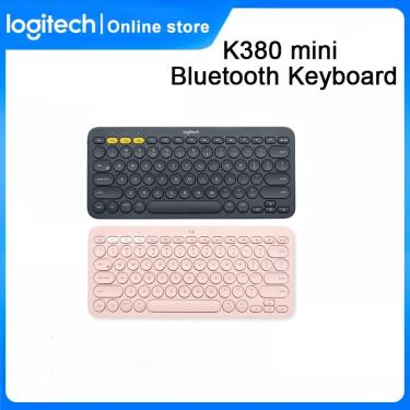 Imagem de Logitech-mini teclado sem fio k380  com bluetooth  ultra fino  portátil  multi-dispositivo  rosa