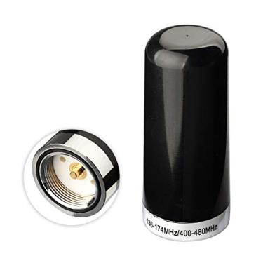 Imagem de Bingfu Antena de rádio móvel de rádio de banda dupla VHF UHF 136-174MHz 400-470MHz rádio amador baixo perfil NMO montagem antena para carro caminhão ham rádio móvel rádio bidirecional marinho VHF rádio VHF