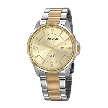 Imagem de Relógio Seculus Masculino Ref: 20805gpsvba2 Clássico Bicolor