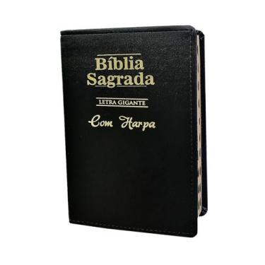 Imagem de Bíblia Barata Letra Gigante - Luxo - Preta - C/ Harpa Cristã