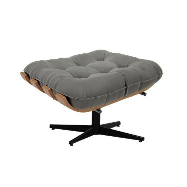 Imagem de Puff Giratório Costela Suede Grafite