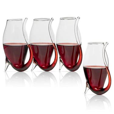 Imagem de The Wine Savant Crystal Port and Dessert Wine Sippers, Dry Sherry, Cordial, Aperitivo & Nosing Copitas Taça de Degustação - Copos para Jantar Bebida | Conjunto de 113 a 85 g | -