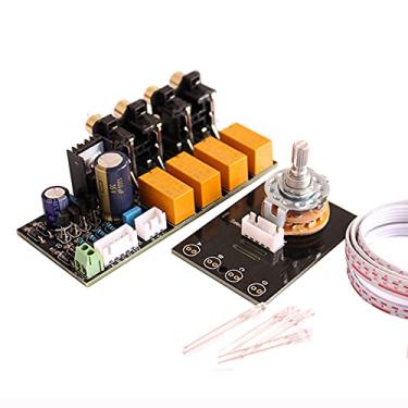 Imagem de Seletor de sinal de entrada de áudio placa de relé de comutação de sinal digital módulo amplificador kit faça você mesmo