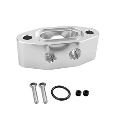 Imagem de Adaptador de realocação do sensor de pressão de óleo LS com saídas duplas de 1/8" NPT LS - Unidade de envio de pressão de óleo M16-1,5 compatível com panelas de óleo LS Truck G8 e LS3 Camaro