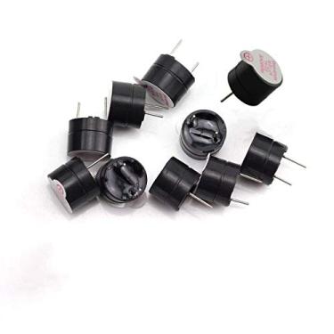 Imagem de QMseller 12 x 9,5 mm DC 3 V campainha ativa 2 terminais para Arduino Raspberry Pi, sonda de alarme eletrônico magnético contínuo de tom sonoro longo (pacote com 10 peças)