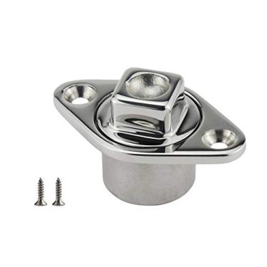 Imagem de keehui Kit de plugue de drenagem de garboard marinho de aço inoxidável 316 para serviço pesado com parafusos e anel em O para furo de 3,8 cm