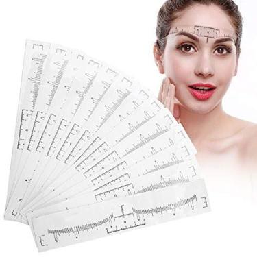Imagem de Rotekt 100 peças/conjunto descartável régua de sobrancelha maquiagem microblading tatuagem tatuagem estêncil medida