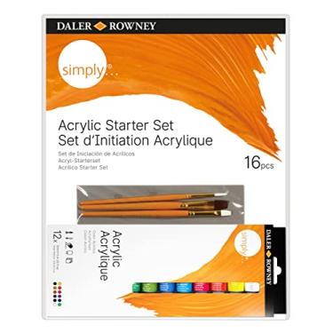 Imagem de DALER ROWNEY Simply, Kit 16 pçs Tinta Acrilica Iniciante