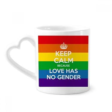 Imagem de Rainbow Gay Lésbica LGBT Caneca Café Cerâmica Copos Copo Coração Vidro