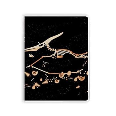 Imagem de Caderno de ossos de dinossauro em miniatura com capa macia para diário