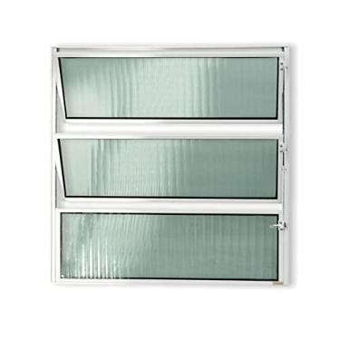 Imagem de Basculante Master Vidro Canelado 60cm x 60cm Brimak Branco