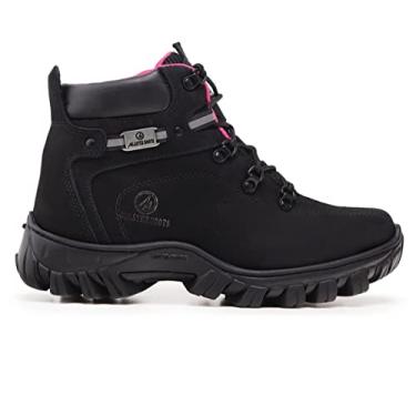 Imagem de Bota Segurança Masculina e Feminina Ortopetica em Couro Legitimo com C.A (Preto/Rosa, br_footwear_size_system, adult, numeric, numeric_39)