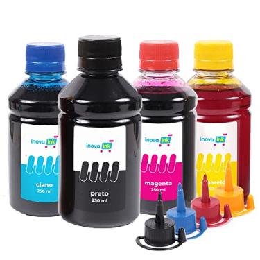 Imagem de Kit 4 Tintas Compatível Para Impressora L5190 250ml Inova Ink