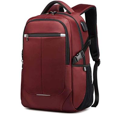 Imagem de Mochila para laptop Mochila masculina de viagem Lazer Negócios Bolsa para computador Mochila de viagem, tecido Oxford à prova d'água