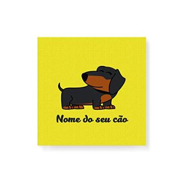 Imagem de Arte Maníacos Quadro Decorativo em Tela Canvas Salsicha Comic - 30x30cm