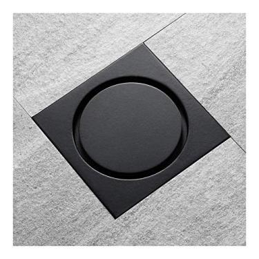 Imagem de Desodorizante de ralo de piso de banheiro preto Esgoto de banheiro de cobre banheiro desodorante invisível Ralo de piso